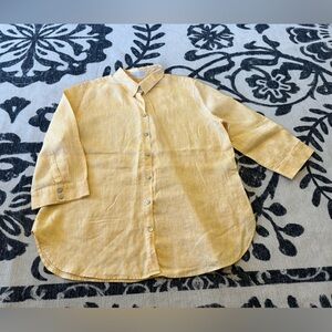 Chicos Classic 100% Linen No Iron Women’s Blouse‎ Size 2 Women’s Size 12